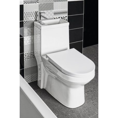 SAPHO AQUALINE HYGIE monoblokkos WC, alsó/hátsó kifolyású, mosdóval, WC-ülőke nélkül