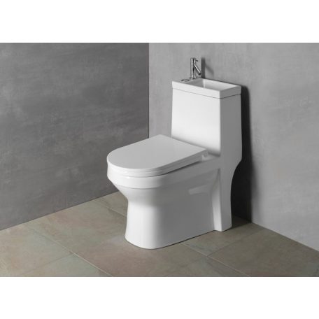 SAPHO AQUALINE HYGIE monoblokkos WC, alsó/hátsó kifolyású, mosdóval, WC-ülőke nélkül