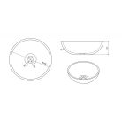 SAPHO PRIORI kerámiamosdó, átm:42cm, barna mintás 