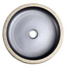 SAPHO PRIORI kerámiamosdó, átm:41cm, fekete/kő