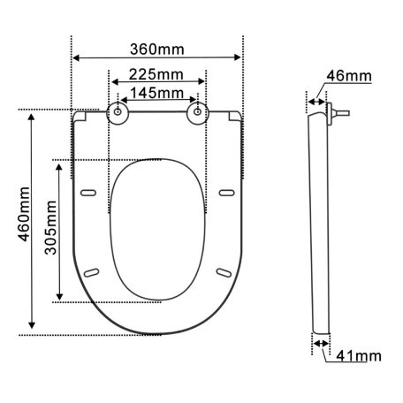 SAPHO AQUALINE HYGIE Soft Close WC-ülőke