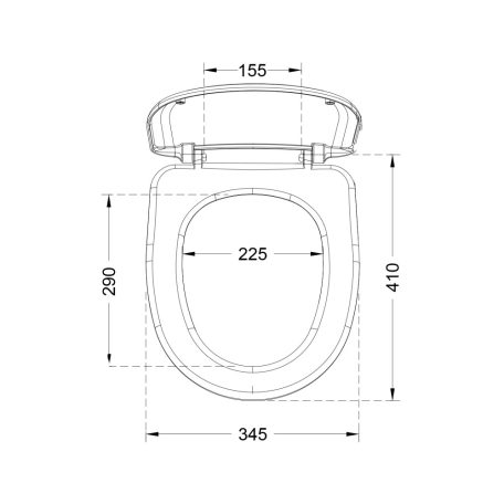SAPHO AQUALINE RIGA WC-ülőke, duroplaszt, ABS zsanérok