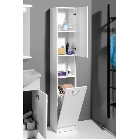 SIME310 AQUALINE SIMPLEX ECO állószekrény szennyeskosárral 30x180x30cm
