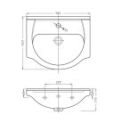 06 SIME500 AQUALINE SIMPLEX ECO 50 mosdótartó szekrény mosdóval 47x83,5x29cm