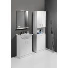 SIME510 AQUALINE SIMPLEX ECO állószekrény szennyeskosárral 50x180x30cm