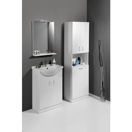 SIME510 AQUALINE SIMPLEX ECO állószekrény szennyeskosárral 50x180x30cm