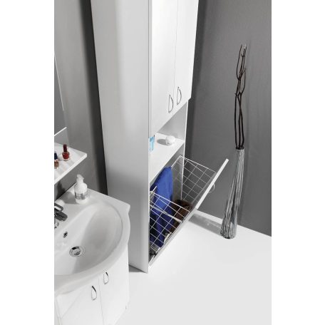 SIME510 AQUALINE SIMPLEX ECO állószekrény szennyeskosárral 50x180x30cm