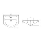 SIME550 AQUALINE SIMPLEX ECO 55 mosdótartó szekrény mosdóval 53x83,5x30,7cm
