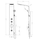 SAPHO AQUALINE TUSA zuhanypanel csapteleppel, 1400mm, alumínium