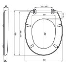 SAPHO AQUALINE FIXET WC-ülőke, polypropylen, fehér (ST278)