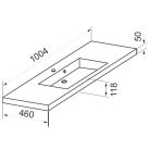 AquaPanna QUADRA 100 Mosdó bútorra / pultba helyezhető (1004x460x118/50/95)