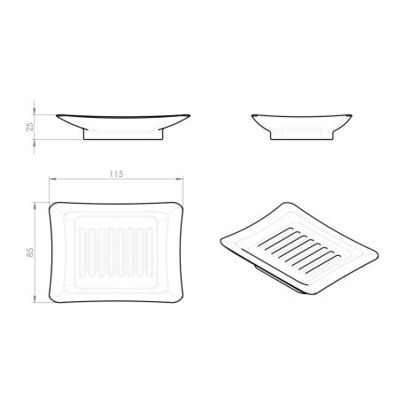VE11 AQUALINE VERBENA szappantartó, kerámia