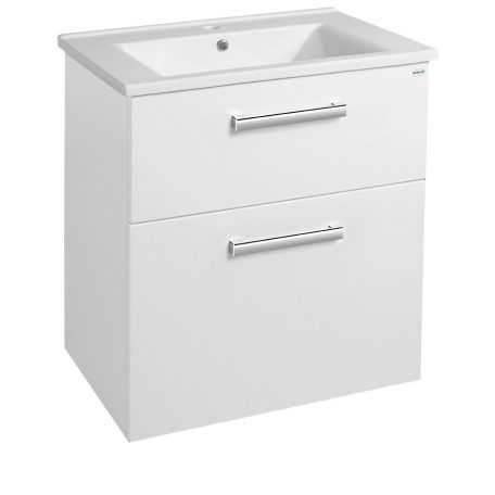 SAPHO AQUALINE VEGA mosdótartó szekrény, mosdó nélkül, 2 fiókos, 62x72,6x43,6cm, fehér