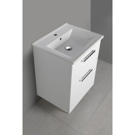 SAPHO AQUALINE VEGA mosdótartó szekrény, mosdó nélkül, 2 fiókos, 62x72,6x43,6cm, fehér