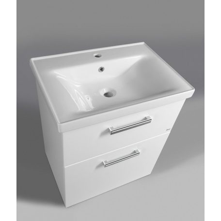 SAPHO AQUALINE VEGA mosdótartó szekrény, mosdó nélkül, 2 fiókos, 62x72,6x43,6cm, fehér