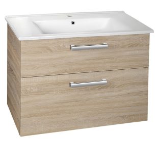   SAPHO AQUALINE VEGA mosdótartó szekrény, mosdó nélkül, 2 fiók, 82x67,6x43,8cm, platina tölgy