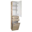 VG980 AQUALINE VEGA állószekrény szennyestartóval, 40x184x31 cm, platinatölgy