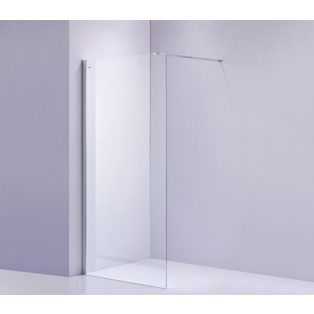   AQUASTYLE Walk In 1000x2000 mm zuhanyfal, 1000 mm szögletes merevítő, átlátszó, króm
