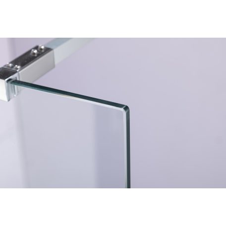 AQUASTYLE Walk In 900x2000 mm zuhanyfal, 1000 mm szögletes merevítő, átlátszó, króm