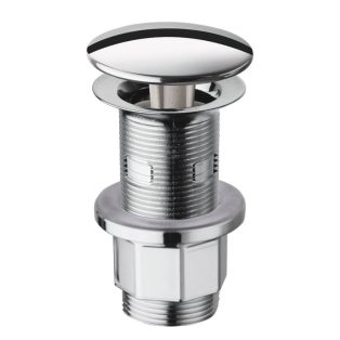 WF43451 Nem zárható mosdó leeresztő túlfolyóval és túlfolyó nélkül, kerek, V 1-90 mm