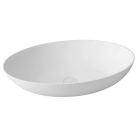 SAPHO THIN ovális rockstone mosdó, 600x400x145mm, matt fehér (WN893)