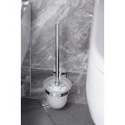 SAPHO BEMETA BETA Fali WC kefetartó, üveg, fehér kefe, 95x360x140mm, króm
