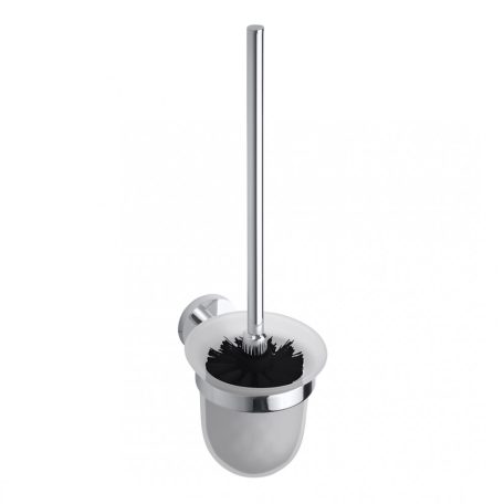 SAPHO BEMETA OMEGA Fali WC kefetartó, üveg, fekete kefe, 95x370x140mm, króm 