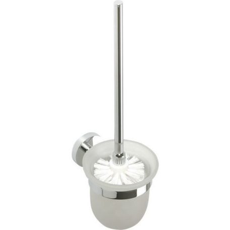 SAPHO BEMETA OMEGA Fali WC kefetartó, üveg, fehér kefe, 95x370x140mm, króm 