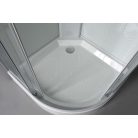 06 YB93 AQUALINE AIGO íves zuhany box 900x900x2050 mm, fehér profil, transzparent üveg