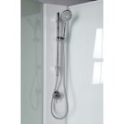 06 YB93 AQUALINE AIGO íves zuhany box 900x900x2050 mm, fehér profil, transzparent üveg