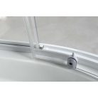 06 YB93 AQUALINE AIGO íves zuhany box 900x900x2050 mm, fehér profil, transzparent üveg