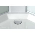 06 YB93 AQUALINE AIGO íves zuhany box 900x900x2050 mm, fehér profil, transzparent üveg
