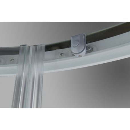 06 YB93 AQUALINE AIGO íves zuhany box 900x900x2050 mm, fehér profil, transzparent üveg