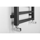 SAPHO ZIG fürdőszobai radiátor, 500x1334mm, 490W, struktúrált antracit