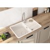   Deante MOMI Gránit mosogató 1med+csep, 780X500X229, ALABÁSTROM (Br.listaár:124290,Ft)