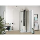 SAPHO POLYSAN ZOOM LINE BLACK zuhanyajtó, 1000mm, transzparent, fekete