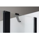 SAPHO  POLYSAN ZOOM LINE BLACK zuhanyajtó, 1100mm, transzparent, fekete 