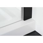 SAPHO  POLYSAN ZOOM LINE BLACK zuhanyajtó, 1100mm, transzparent, fekete 