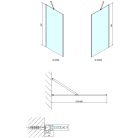 SAPHO POLYSAN ZOOM LINE oldalfal, 900mm, transzparent, króm