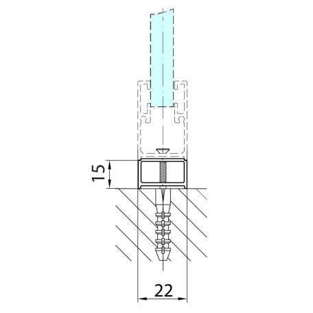 SAPHO POLYSAN ZOOM LINE toldó profil, 15mm, króm