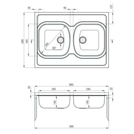 Tango rozsdamentes mosogató - szatén