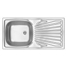 Deante TECHNO Rozsdamentes mosogató, 1 medence + csepegtető, 860 x 435 x 160 mm SZATÉN