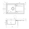   Deante EVORA Gránit mosogató, 1 medence + csepegtető, 780x440 mm, bézs