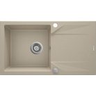 Deante EVORA Gránit mosogató, 1 medence + csepegtető, 780x440 mm, homok
