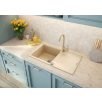   Deante EVORA Gránit mosogató, 1 medence + csepegtető, 780x440 mm, homok