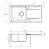   Deante EVORA Gránit mosogató, 1 medence + csepegtető, 780x440 mm, homok