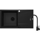 Deante SZETT: ZQJN113 EVORA Gr.mosogató 1med+csep 780x440x193 + BOCN72M LUNO cst flexi kifolyó, NERO (Br.listaár:106883,Ft)