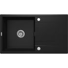 Deante EVORA  Gránit mosogató, 1 medence + csepegtető, 780 x 440 x 180 mm NERO