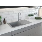 Deante EVORA Gránit mosogató, 1 medence + csepegtető, 780x440 mm, szürke