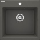 Deante EVORA Gránit mosogató 1med. 500X500X216, ANTRACIT METÁL (Br.listaár:76490,Ft)